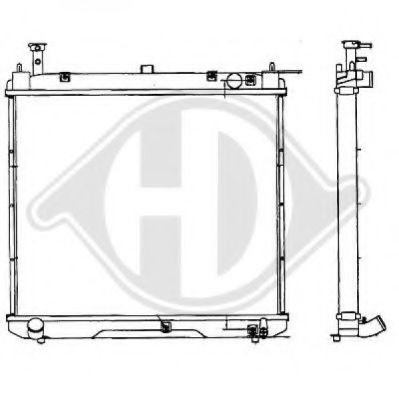 Радиатор, охлаждение двигателя DIEDERICHS 8669506