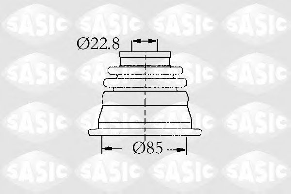 Комплект пылника, приводной вал SASIC 4003427