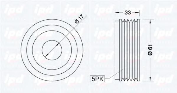 Механизм свободного хода генератора IPD 120258