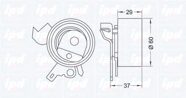 Натяжной ролик, ремень ГРМ IPD 141072
