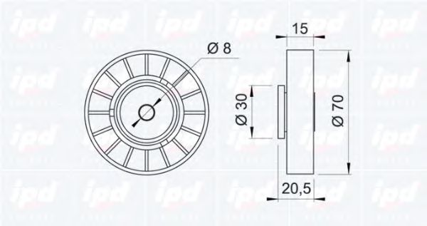 Паразитный / ведущий ролик, поликлиновой ремень IPD 150285