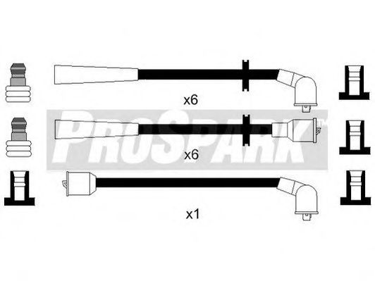 Комплект проводов зажигания INTERMOTOR 76181