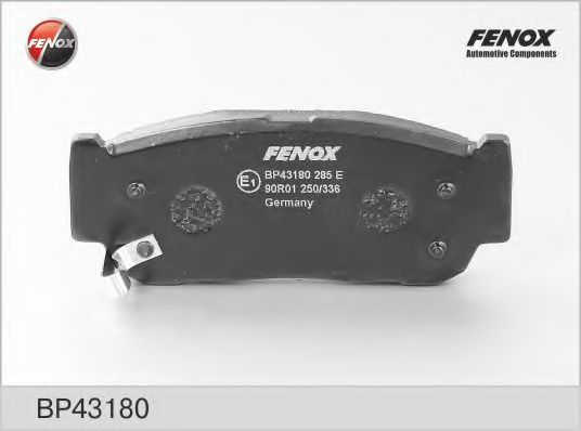 Комплект тормозных колодок, дисковый тормоз FENOX BP43180