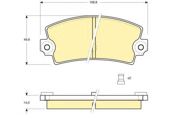 Комплект тормозных колодок, дисковый тормоз GIRLING 6101493