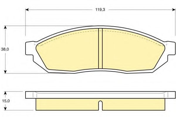 Комплект тормозных колодок, дисковый тормоз GIRLING 6102549