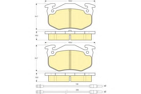 Комплект тормозных колодок, дисковый тормоз GIRLING 6103133