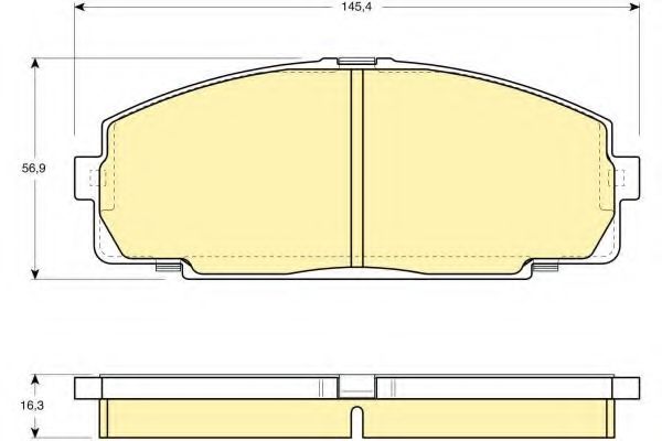 Комплект тормозных колодок, дисковый тормоз GIRLING 6107709