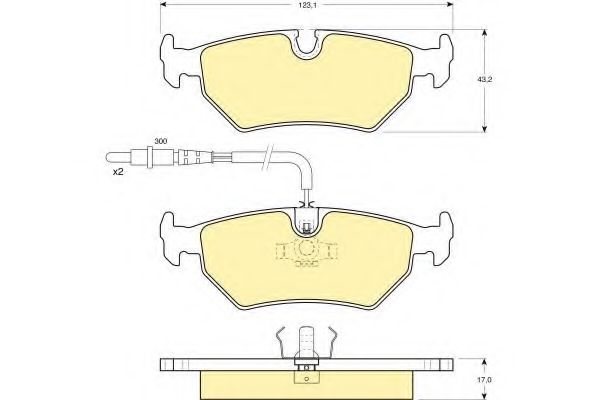 Комплект тормозных колодок, дисковый тормоз GIRLING 6112582