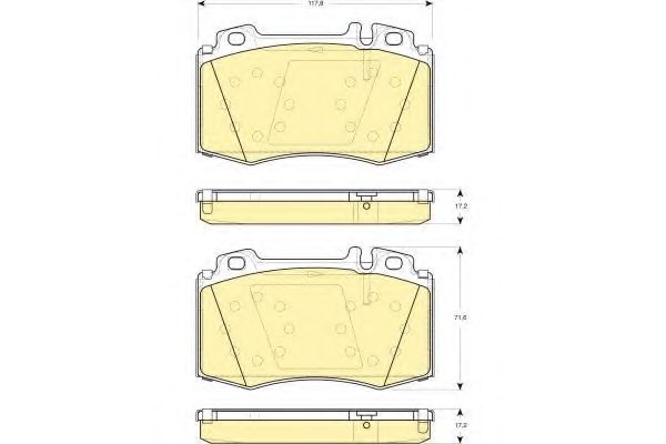 Комплект тормозных колодок, дисковый тормоз GIRLING 6114549