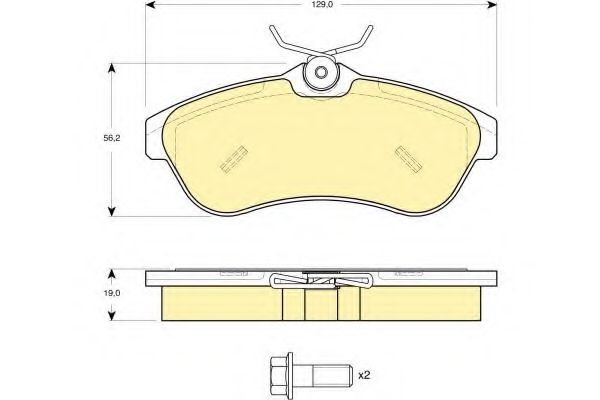 Комплект тормозных колодок, дисковый тормоз GIRLING 6114961