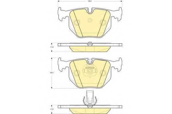 Комплект тормозных колодок, дисковый тормоз GIRLING 6115272
