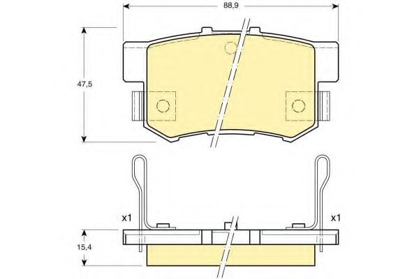 Комплект тормозных колодок, дисковый тормоз GIRLING 6131919