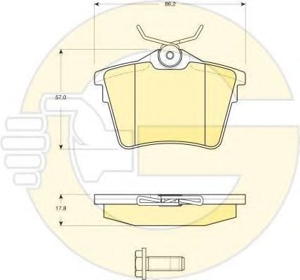 Комплект тормозов, дисковый тормозной механизм GIRLING 6411451