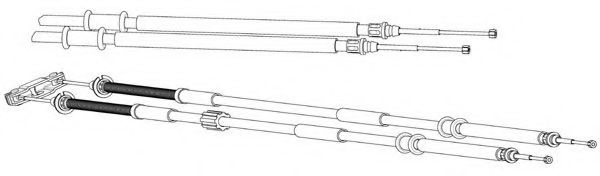 Трос, стояночная тормозная система KAWE OP02222