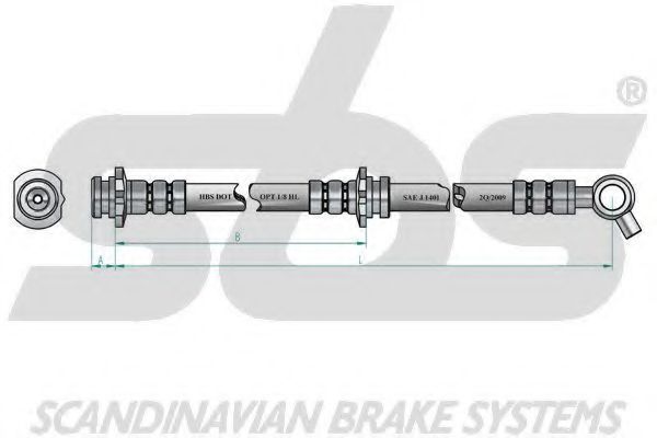 Тормозной шланг EURODEAL AUTOPARTS 50944