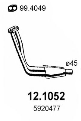 Труба выхлопного газа ASSO 12.1052