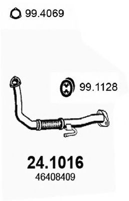 Труба выхлопного газа ASSO 24.1016