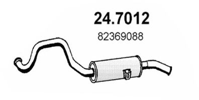 Глушитель выхлопных газов конечный ASSO 24.7012