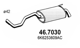 Глушитель выхлопных газов конечный ASSO 46.7030
