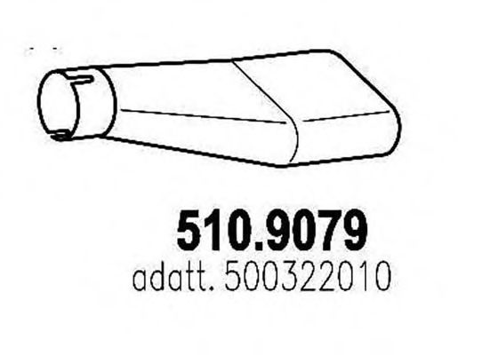 Труба выхлопного газа ASSO 510.9079