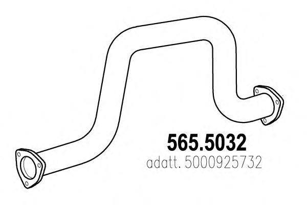 Труба выхлопного газа ASSO 565.5032