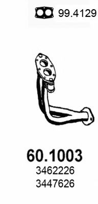 Труба выхлопного газа ASSO 601003