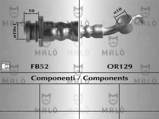 Тормозной шланг MALÒ 80694