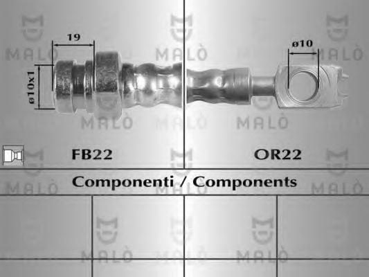 Тормозной шланг MALÒ 80894