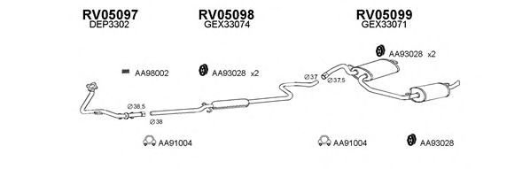 Система выпуска ОГ VENEPORTE 050030