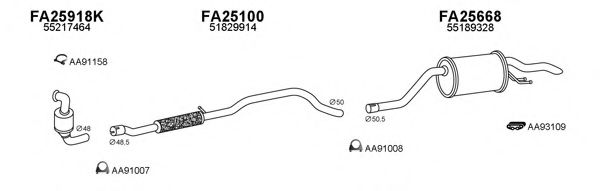 Система выпуска ОГ VENEPORTE 430104