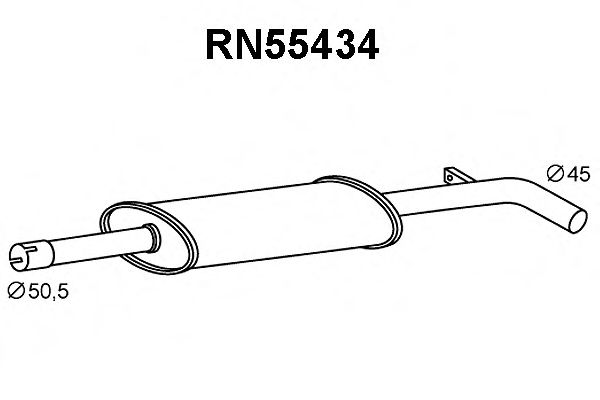 Предглушитель выхлопных газов VENEPORTE RN55434