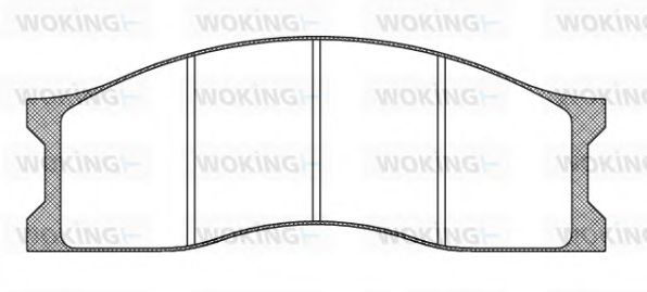 Комплект тормозных колодок, дисковый тормоз WOKING JSA 910313