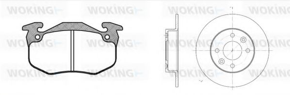 Комплект тормозов, дисковый тормозной механизм MGA KD101