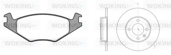 Комплект тормозов, дисковый тормозной механизм WOKING 80713.02