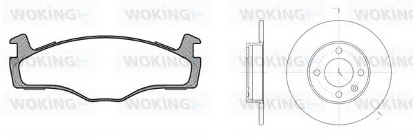 Комплект тормозов, дисковый тормозной механизм WOKING 80713.03