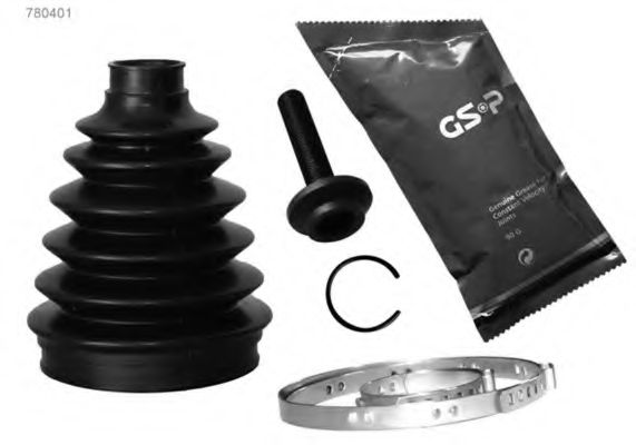 Монтажный комплект, сильфон приводного вала GSP 780401
