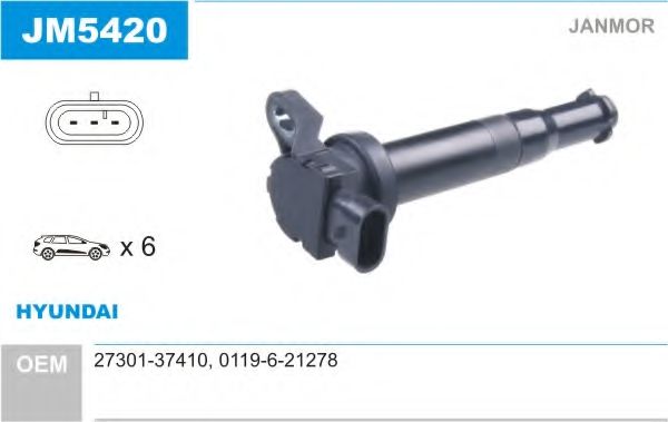 Катушка зажигания JANMOR JM5420