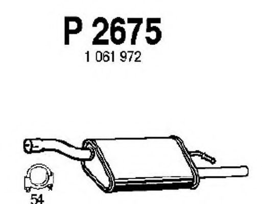 Глушитель выхлопных газов конечный FENNO 2675