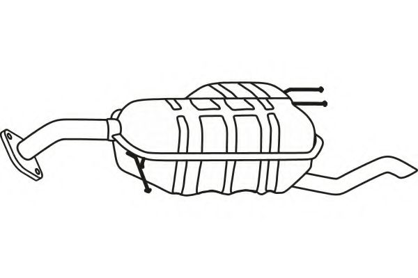 Глушитель выхлопных газов конечный FENNO 31022