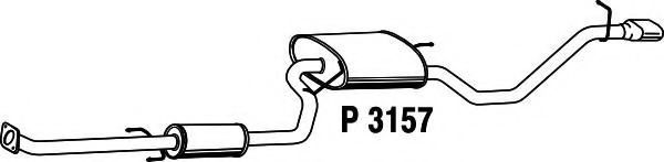 Глушитель выхлопных газов конечный FENNO P3157