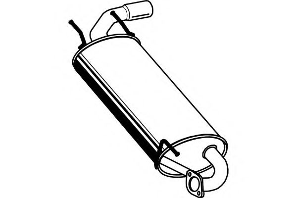 Глушитель выхлопных газов конечный TEMOT 304102