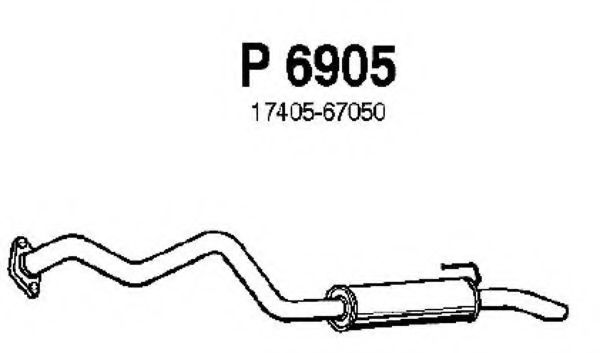 Глушитель выхлопных газов конечный FENNO P6905