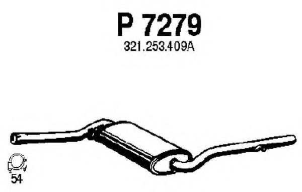 Средний глушитель выхлопных газов FENNO P7279