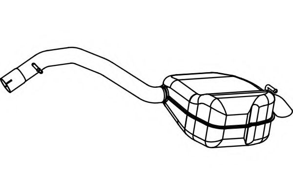 Глушитель выхлопных газов конечный FENNO 7902