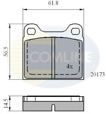 Комплект тормозных колодок, дисковый тормоз LUCAS GDB101
