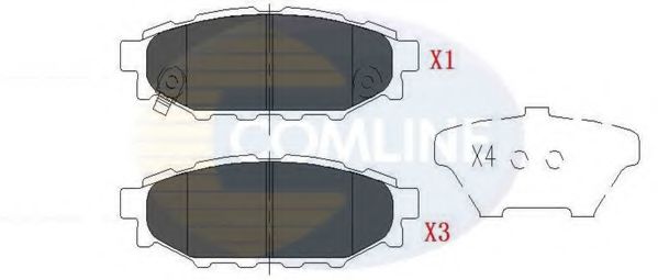 Комплект тормозных колодок, дисковый тормоз COMLINE CBP36052