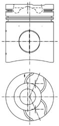 Поршень KOLBENSCHMIDT 99750600