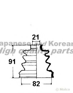 Комплект пылника, приводной вал ASHUKI 0864-0005