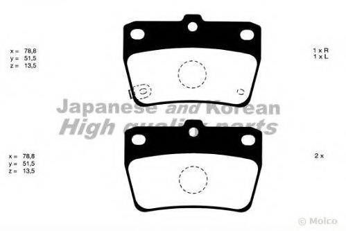 Комплект тормозных колодок, дисковый тормоз ASHUKI 1083-0202