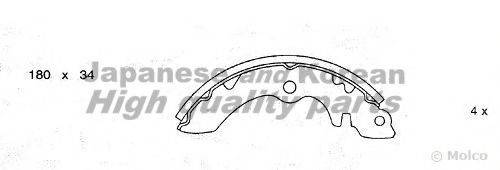 Комплект тормозных колодок ASHUKI K014-01